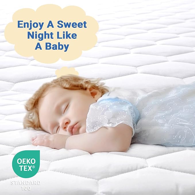 MUXHOMO 2 Pack Twin XL Mattress Protector, 100% Waterproof Quilted Mattress Cover Twin XL, Noiseless Soft & Cooling Mattress Pad Cover, Deep Pocket 6"-21", White