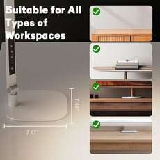 LED Desk Lamp for Home Office, Desk Light for Video Call, 3 Color Temperature 10 Brightness Computer Light, Dimmable Led Desk Light with Memory & Timer Func, Metal Swing Arm Architect Desk Lamp White