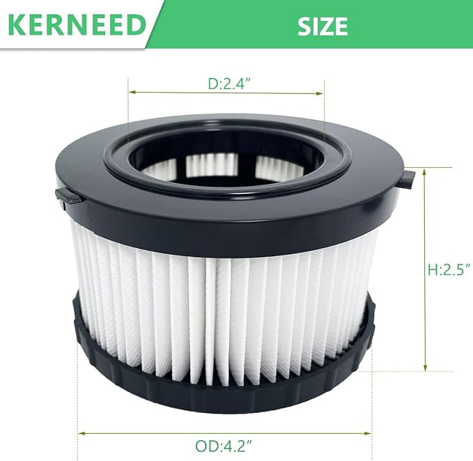 DC5151H HEPA Filter Replacement Compatible with DEWALT DC515 DCV517 Wet Dry Vacuum, 2 Pcs