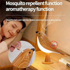 Bird Table Lamp with Remote & Touch Control | 3 Color Temperature & 3-Level Brightness Adjustable Night Light | Rechargeable Cordless Bedside Lamp for Bedroom Office Dorm | Timer & Bird Lover Gifts