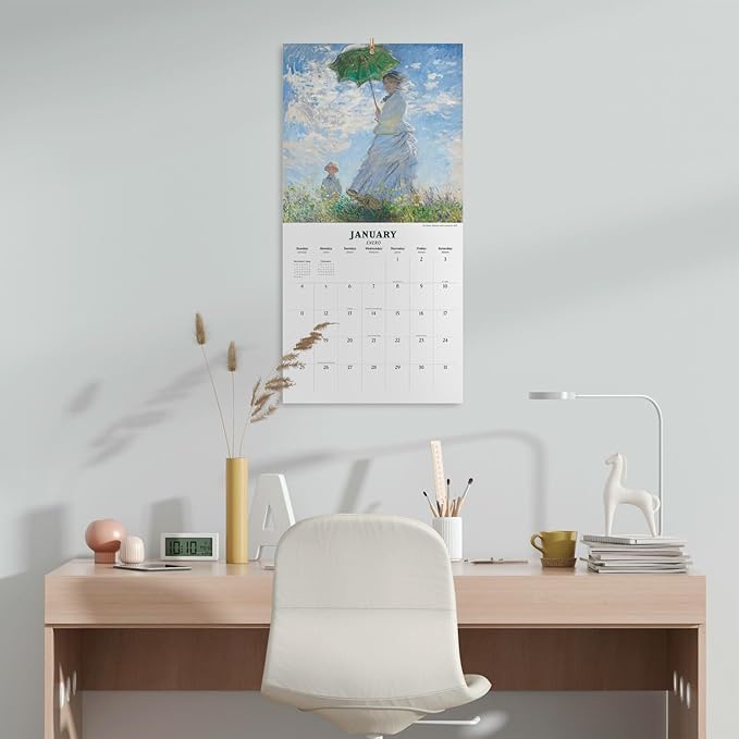 Monet Wall Calendar 2026 12" x 12" FSC® Plastic Free - Starts Week On Sunday | Family Planner Art Calendar 2026