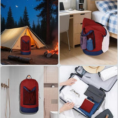 Laundry Bag with Shoulder Straps and Mesh Pocket Laundry Backpack Large Portable Laundry Hamper for College Laundromat Apartment