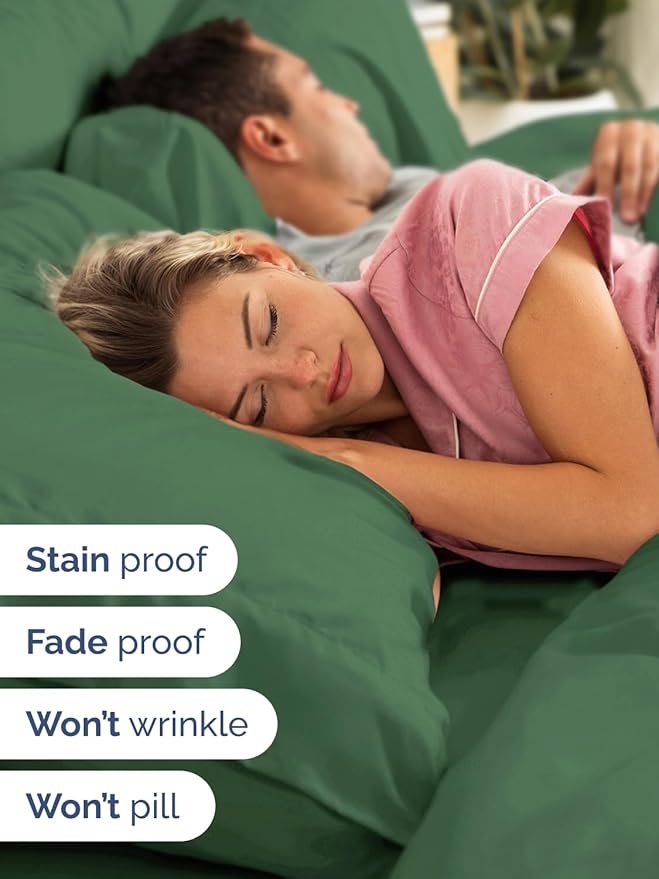 Extra Deep Pocket King Sheets - 4 Piece Breathable & Cooling Bed Sheets - Hotel Luxury Bed Sheet Set - Soft, Wrinkle Free & Comfy - Easily Fits Extra Deep Mattresses - Deep Pocket Emerald Green Sheets