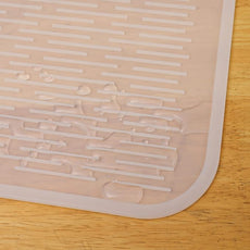 Silicone Dish Drying Mat for Multiple Usage,Easy clean,Eco-friendly,Heat-resistant Silicone Mat for Kitchen Counter or Sink,Refrigerator or Drawer Liner Translucent 3XL 28 inches x 18 inches