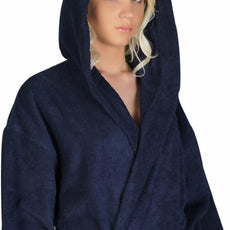 Arus Women's Hooded Classic Bathrobe Turkish Cotton Robe with Full Length Options