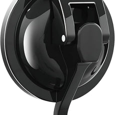 Heavy Duty Vacuum Suction Cup Hooks, Matte Black Plated Polished Super Suction for Kitchen Bathroom, 1 Pack