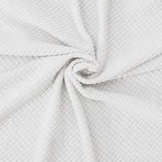 Easy-Going Stretch Bed Headboard Slipcover, Small Square Jacquard Furniture Cover, Dustproof Protector Cover for Bedroom Decor (King,White)