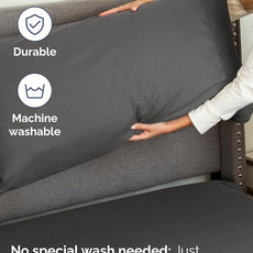 Extra Deep Pocket Twin XL Sheets - 3 Piece Breathable & Cooling Bed Sheets - Hotel Luxury Bed Sheet Set - Soft, Wrinkle Free & Comfy - Easily Fits Extra Deep Mattresses - Deep Pocket Charcoal Sheets