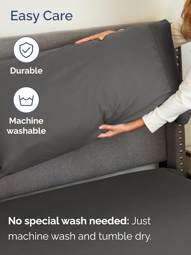 Extra Deep Pocket Twin XL Sheets - 3 Piece Breathable & Cooling Bed Sheets - Hotel Luxury Bed Sheet Set - Soft, Wrinkle Free & Comfy - Easily Fits Extra Deep Mattresses - Deep Pocket Charcoal Sheets