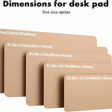 YSAGi Double-Sided Desk Pad, Leather Desk Mat, Eco Cork Desk Pad Protector,Large Mouse Pad,Waterproof Desk Blotter for Office/Home(Apricot+Cork, 47.2