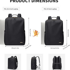 Stylish Laptop Backpack for Women Airline Approved Perfect for Work College and Travel Multi-Functional Casual Daypack Fits 14 Inch Notebook (Black)