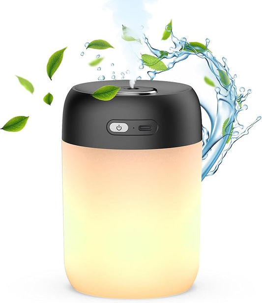 SZO Night Lights Humidifiers For Bedroom, USB Rechargeable, LED Lights For Bedroom,4 Mode Portable Night Lights Humidifier Fit For Various Scenarios,<28dB, Auto Shut-off, Ideal For Home Travel Plants
