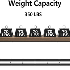 FOLUBAN Entryway Bench, Industrial Wood and Metal Storage Bench with Metal Shelf, Indoor Shoe Rack Bench Seat for Living Room, Bedroom, Hallway, Entrance, Rustic Oak, 47 Inch