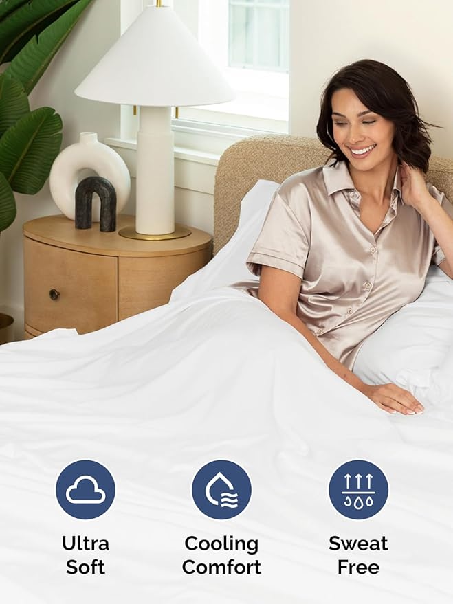 Extra Deep Pocket Full Sheets - 4 Piece Breathable & Cooling Bed Sheets - Hotel Luxury Bed Sheet Set - Soft, Wrinkle Free & Comfy - Easily Fits Extra Deep Mattresses - Deep Pocket White Sheets Set