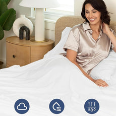 Extra Deep Pocket Queen Sheet Set - 4 Piece Breathable & Cooling Bed Sheets - Hotel Luxury Sheet Set - Ultra Soft, Wrinkle Free & Comfy - Easily Fits Extra Deep Mattresses - Deep Pocket White Sheets