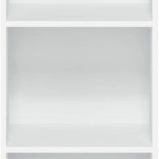 Furinno LUDER Book Shelf, 3-Cube Bookshelf, Bookcase with Open Shelves, 9.3 x 12 x 31.5, for Living Room, Bedroom, Home Office, White