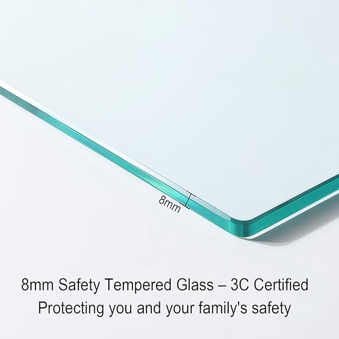 Bathroom Shelves with Towel Holder Rustproof 15.7'' Tempered Glass Shelf with Rails Wall Mounted Stainless Steel, Polished Chrome Decorative