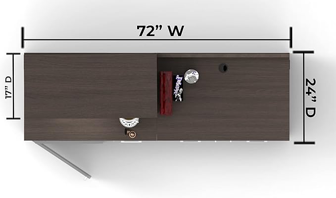 BREAKtime Commercial Grade Coffee Kitchen Break Room Furniture, Each Modular Cabinet is Assembled, Model 2130 3 Piece Color Espresso fits 72 inch Wall Space