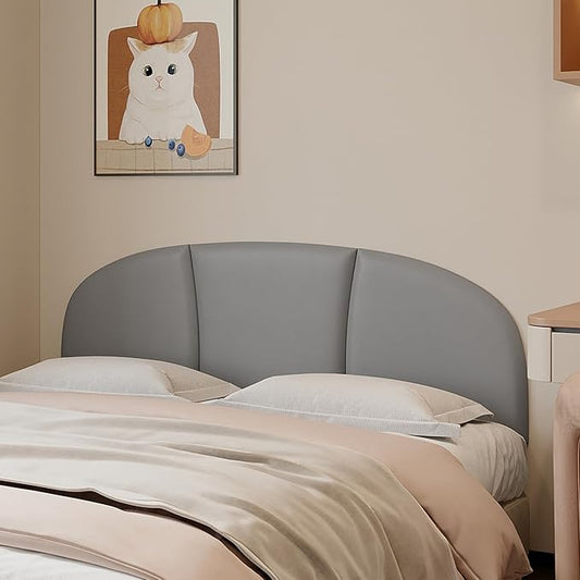 Yutianli Upholstered Headboard King Size 79"x 20" Wall Mounted Peel and Stick Headboard Grey Anti Collision Padding