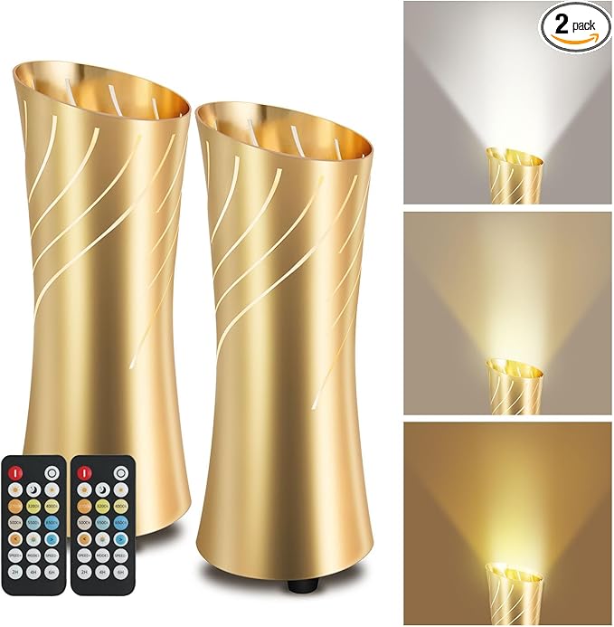 Uplighting Indoor Floor Can Light, 2700K to 6500K Up Lights Indoor with Remote & Timer, 3 Color Temperatures Accent Lighting Spot Lights Indoor for Home Plant Picture, 5.9ft Cord, 2 Pack