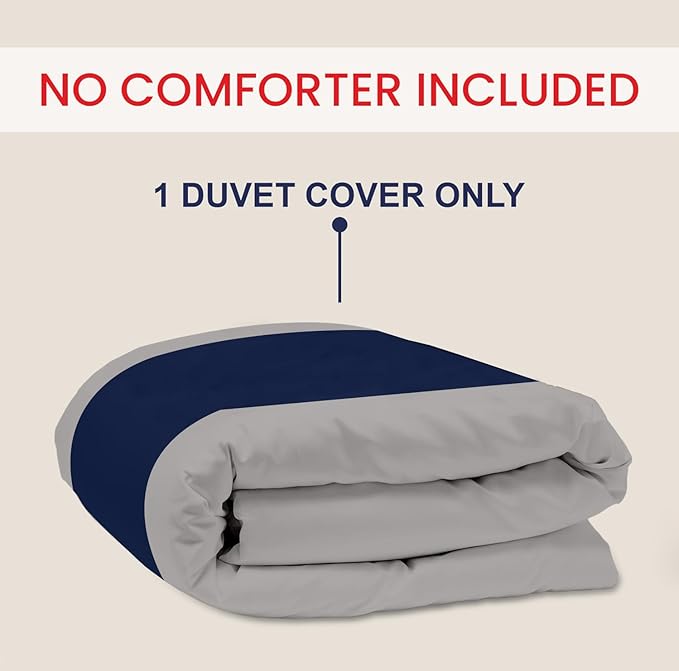 Kotton Culture 120"x120" 1 Pc Super King Plus/Super Oversize King Duvet Cover Only 100% Egyptian Cotton -600 TC Comforter Cover Zipper Closure & Corner Ties Fits Only Extra Large Inserts -Dashing Blue