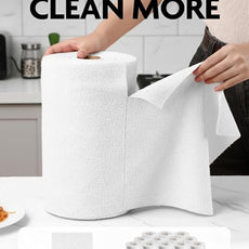 Fantasticlean Microfiber Cleaning Cloth Roll -150 Pack, Tear Away Microfiber Towels, 12