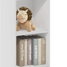 Furinno Luder Shelf Bookcase with 1 Door Storage Cabinet, White