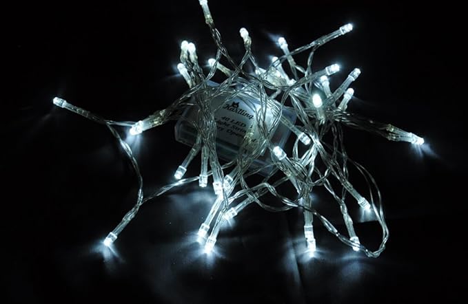 Karlling Battery Operated White 40 LED Fairy Light String Wedding Party Xmas Christmas Decorations(White,20 Pack)