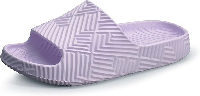 Weweya Slides for Women and Men - Bathroom Shower Shoes - Non Slip House Slippers - Lightweight Beach Sandals