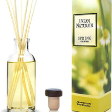 Urban Naturals Spring Clean Reed Diffuser Oil Set | Fresh, Crisp Fragrance of Lemon, Leafy Greens & Lavender | Essential Oil Room Scent Infuser with Reed Sticks | Made in The USA