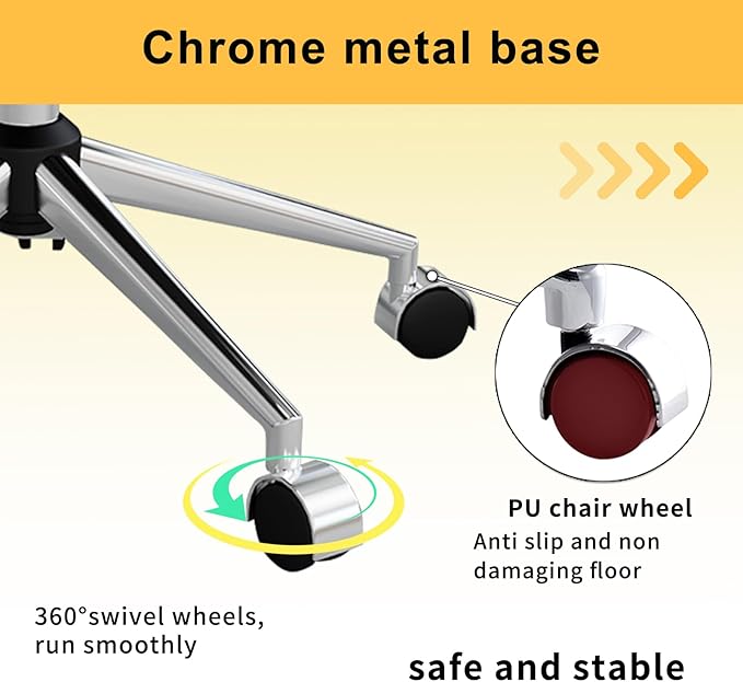 Chair, Desk Computer Chair ，with Armrests ，Ergonomic Office Chair for Home and Office, 17.32 x 22.83 x 35.43 inches, Multiple Colors (Gold Black)