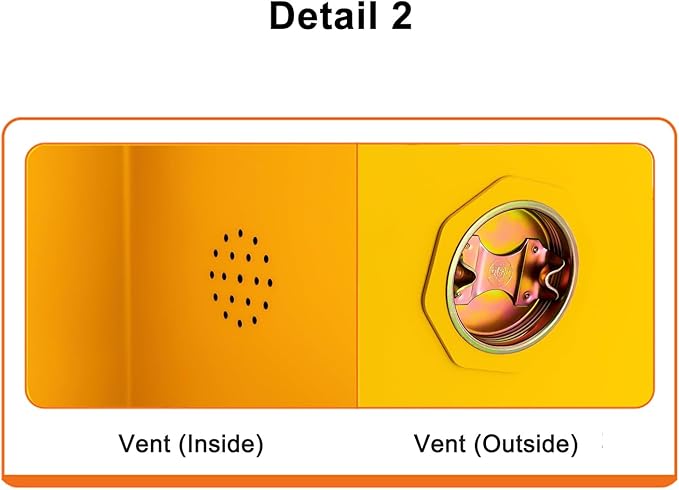 koxuyim Industry Safety Cabinet, 2 Door Fire Cabinets, 18" x 43" x 18", 12 Gallon Manual Close Piggyback Flammable Storage, 18 Gauge Steel, Yellow (18" x 43" x 18")