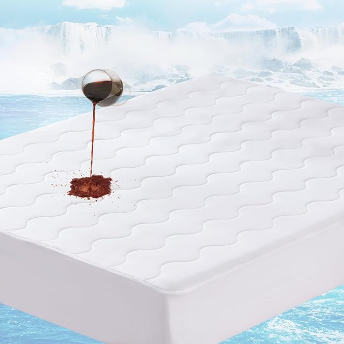 Instant Cool California King Mattress Pad for Hot Sleepers, Waterproof Cooling Mattress Topper Cover with TriSupport 3D Tech, Cloud-Like Mattress Protector Pad