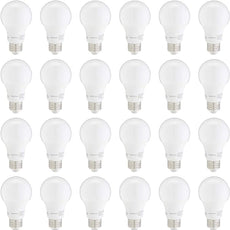 Amazon Basics Non-Dimmable LED Light Bulbs, Long Lasting, 9W, E26 Base, 5000K Daylight White, A19, 60W Equivalent, 24-Pack