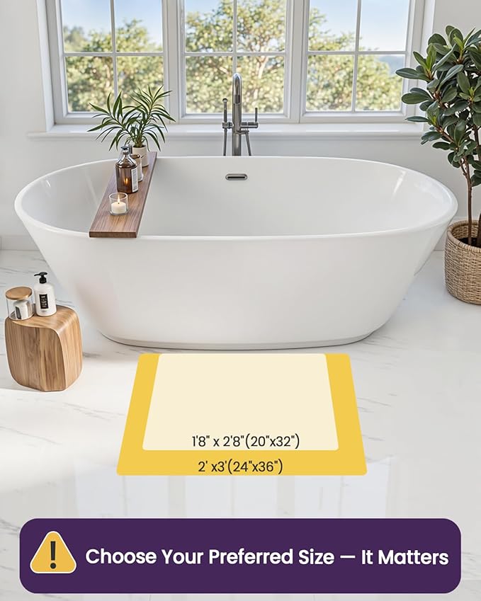 DEXI Rustic Star Bathroom Rug, 24x36 Non Slip Washable Bath Mat Absorbent, Ultra Soft Plush Microfiber Bathmat Quick Dry for Shower Floor, Tub, Sink, Colorful Stripes