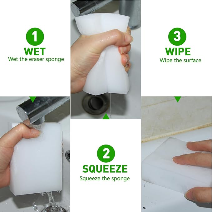 28 Pack Melamine Sponge Thick Melamine Foam in Bulk 2X Thicken Multi-Functional Sponge Eraser for Kitchen Bathroom Sink Tile Office 3.94x 2.76x 1.18in