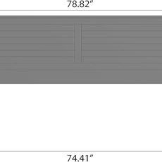 Serene Poplar Wood King Size Headboard in White, Modern Farmhouse Panel with Horizontal Scoring, Casual Coastal Style, Easy Assembly, Quality Materials