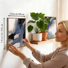 BINCUE Blue Neutral Wall Art Modern Abstract Artwork for Living Room Bedroom Office 12