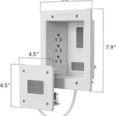 Mount-It! in-Wall TV Cable Concealer Kit with Recessed Power – Triple Outlet, 9ft Cord, and Hand Saw – Easy, Safe Cable Management for Organized TV and Home Theater Setups