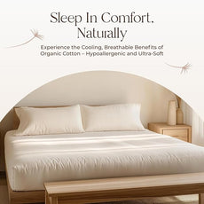 Organic Waterproof Mattress Protector Cal King - 100% Waterproof Mattress Pad with Extra Soft Quiet & Breathable Triple Layer Protection - GOTS Certified Machine Washable Deep Pocket Design (Cal King)