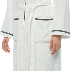 Arus Women's Hooded Classic Bathrobe Turkish Cotton Robe with Full Length Options