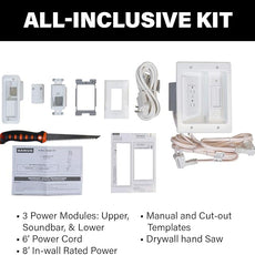 SANUS Ultimate in-Wall Cable Management Kit for Mounted TV & Soundbar - Includes Soundbar & TV Wire Management - Conceals Power, HDMI, Optical, and Low-Voltage Wires Behind Wall Model: WSIWPSB1