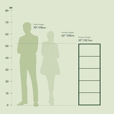 Furinno LUDER Book Shelf, 5-Cube Bookshelf, Bookcase with Open Shelf, 9.4 x 15.8 x 52, for Living Room, Bedroom, Home Office, White