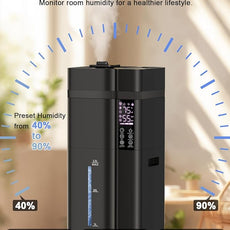 13L/3.4Gal Humidifiers for Bedroom, Ultrasonic Warm & Cool Mist Humidifier Large Room, Covers 800ft², 72H Runtime, 24H Timer, 3 Mist Modes Top Fill Quiet Humidifiers for Home, Office, Black