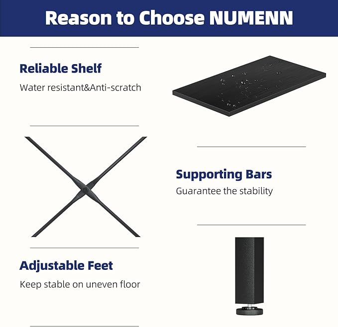 NUMENN Triple Wide 5 Tier Bookshelf, Rustic Industrial Style Bookcases and Bookshelves with 14 Open Display Shelves, Modern Tall Bookcase Furniture for Bedroom, Living Room and Home Office, Black