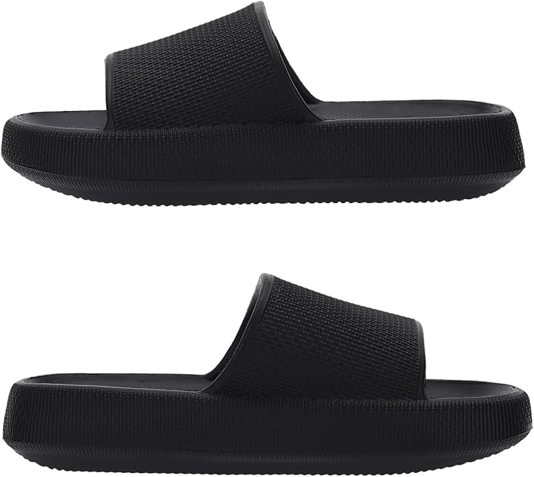 Joomra Pillow Slippers for Women and Men Non Slip Quick Drying Shower Slides Bathroom Sandals | Ultra Cushion | Thick Sole