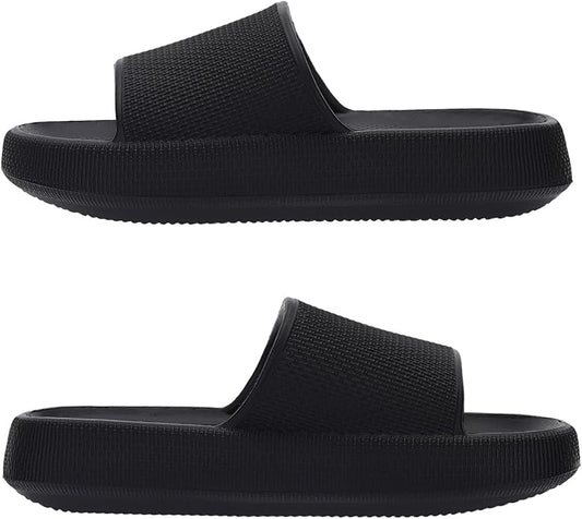 Joomra Pillow Slippers for Women and Men Non Slip Quick Drying Shower Slides Bathroom Sandals | Ultra Cushion | Thick Sole