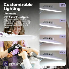 Neatfi XL 2,200 Lumens LED Desk Lamp with Clamp, 24W Bright Architect Task Lamp, 20 Inches Dimmable Computer Light, Adjustable Desk Light for Home, Office, Crafts, Nails & Hobbies (Non-CCT, White)