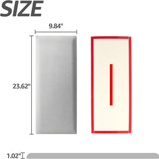 Art3d Peel and Stick Headboard for Full King and Queen in Velvet Stone, Pack of 12 Panels Sized 9.84