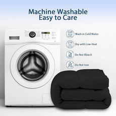 ELEMUSE King Black Cooling Bamboo Viscose Mattress Topper for Back Pain, Extra Thick Mattress Pad Cover, Plush Soft Pillowtop with Elastic Deep Pocket, Overfilled Down Alternative Filling